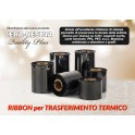 Ribbon CERA RESINA Nero da 110mm x 300mt INK OUT