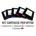 Kit Cartucce CMYKK per VP700 